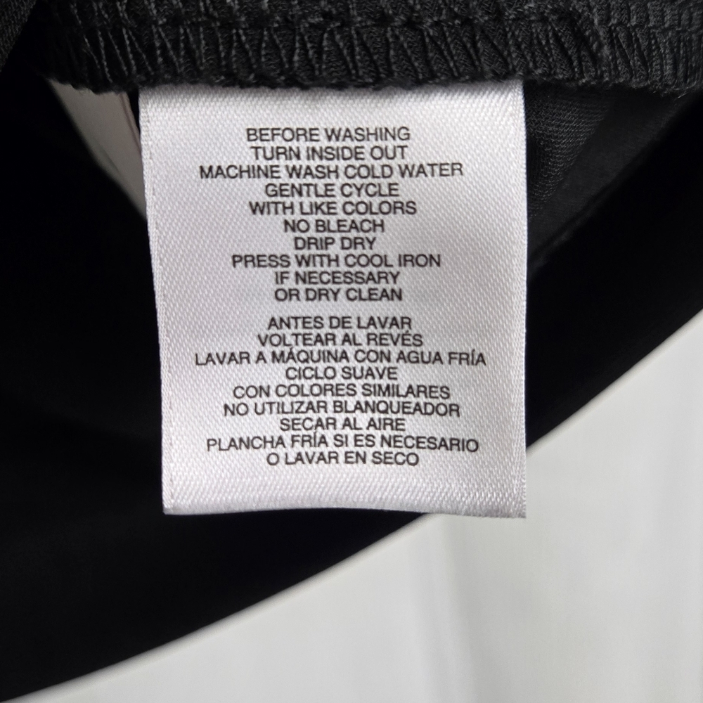 Anne Klein Black Blouse with Gold Zipper - Picture 4 of 5